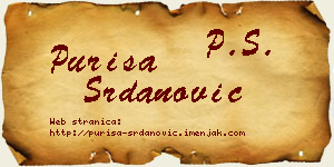 Puriša Srdanović vizit kartica
